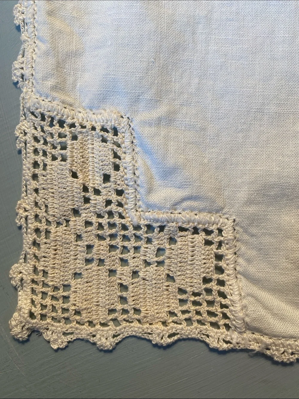 Vintage Handmade Embroidered & Crocheted Linens Bundle